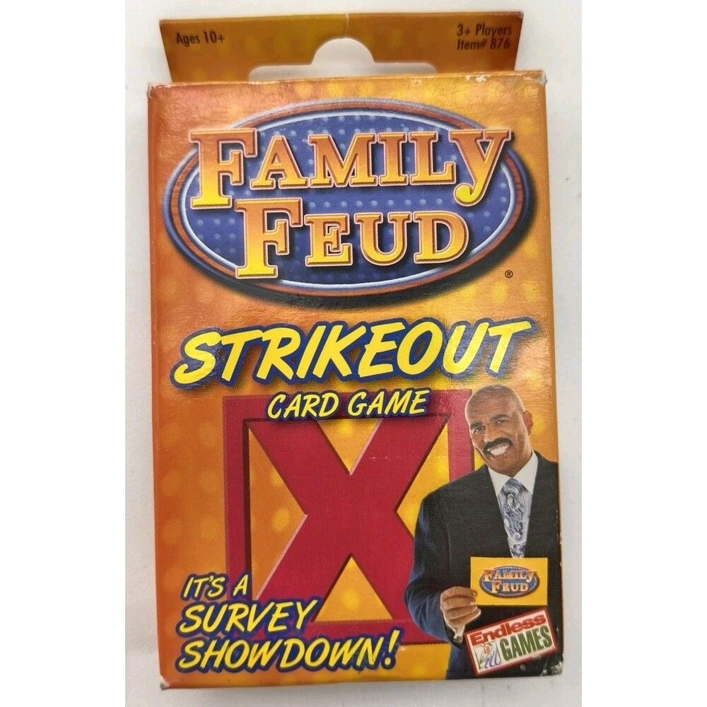 2016 Family Feud Strikeout Card Game - It's a Survey Showdown! New in Box